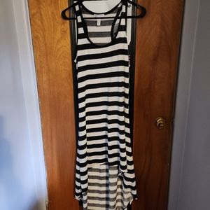 Striped high low dress